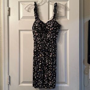 AUW Black and Floral Dress